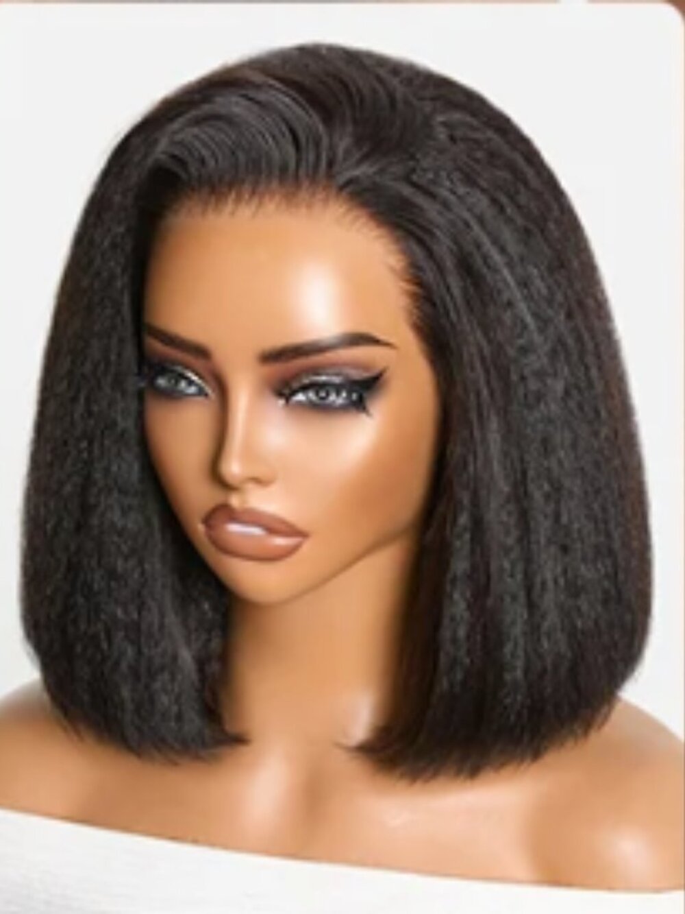 NWB 3 in 1 half wig 100% Human Hair Natural Women's